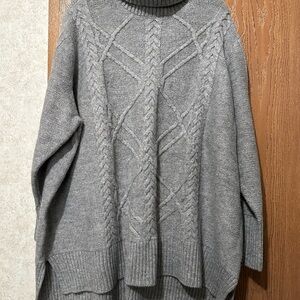 Simply Vera wang Gray Cable Knit Women's Sweater 3x